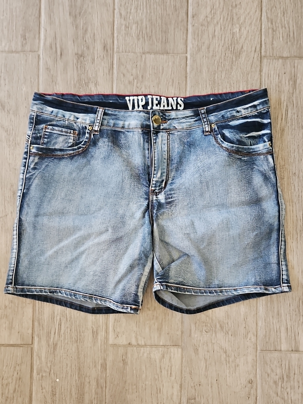 VIP Light Blue Washed Denim Jean Shorts